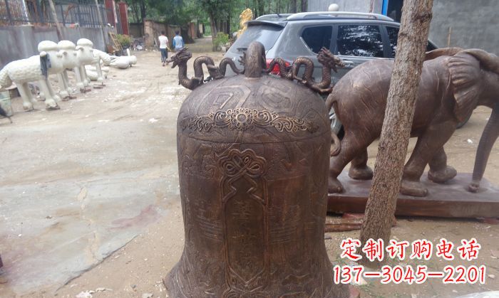 湖北寺庙铸铜钟铜雕 (3)