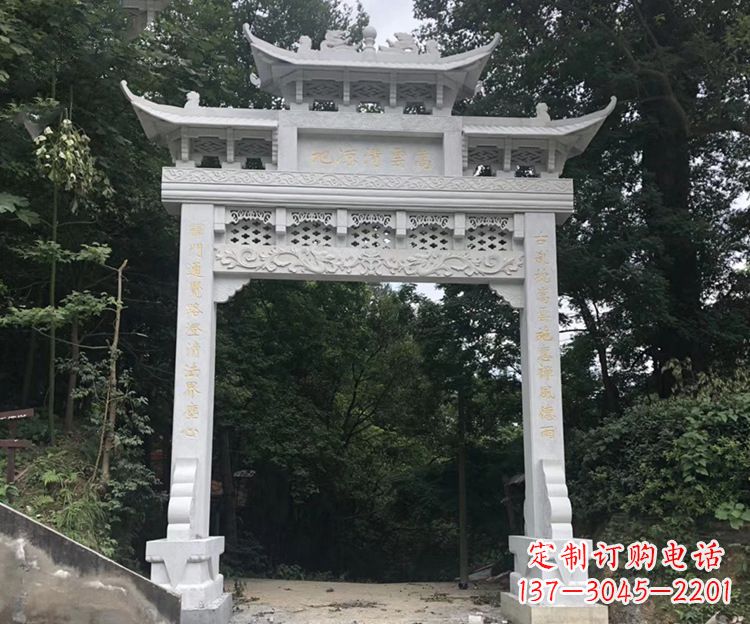 湖北寺院牌坊石雕