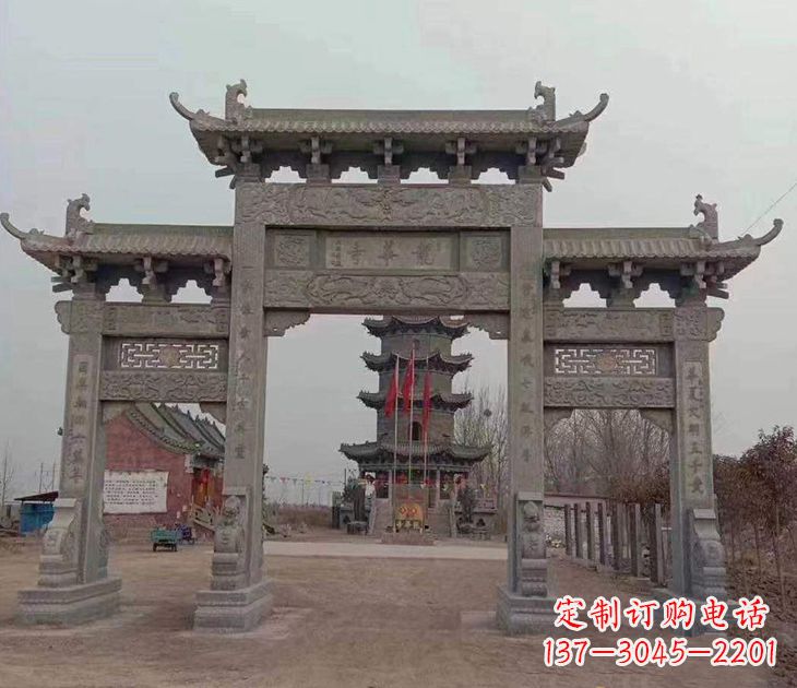 湖北寺院石牌坊