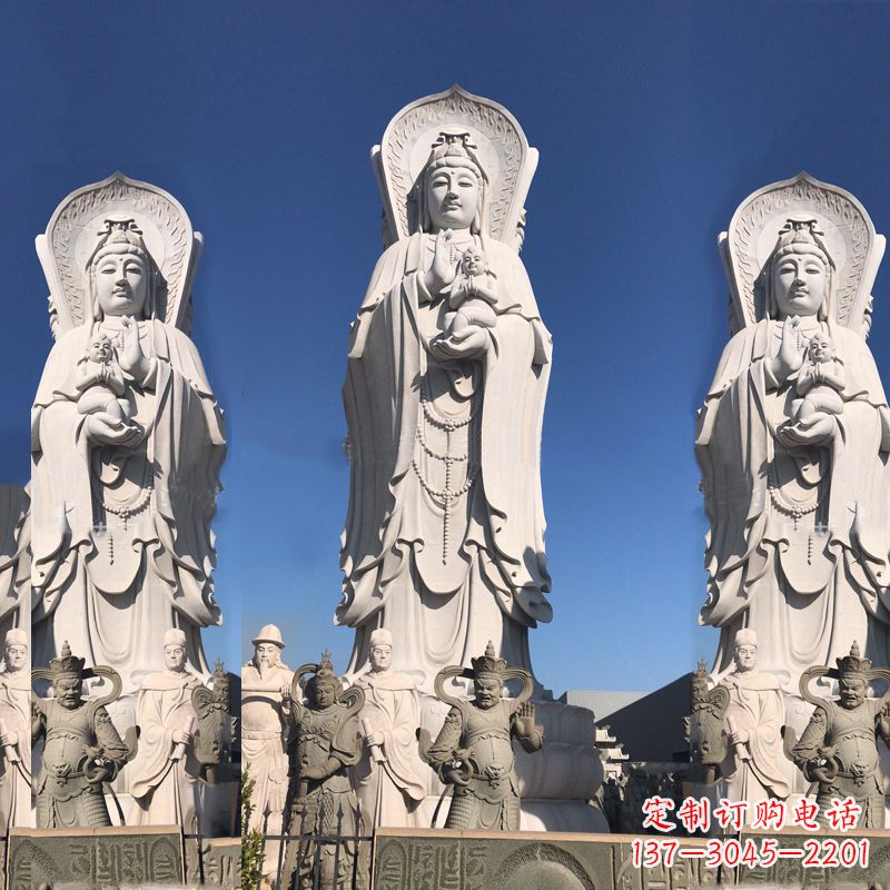 湖北送子观音大型石雕塑