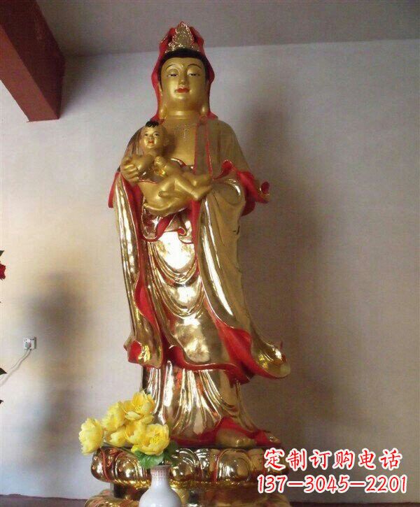 湖北送子观音铜雕 (2)