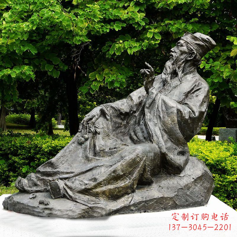 湖北苏轼雕像古代历史名人北宋著名文学家书画家铜雕