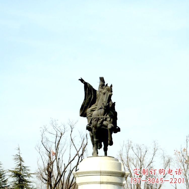 湖北隋文帝杨坚铜雕塑像