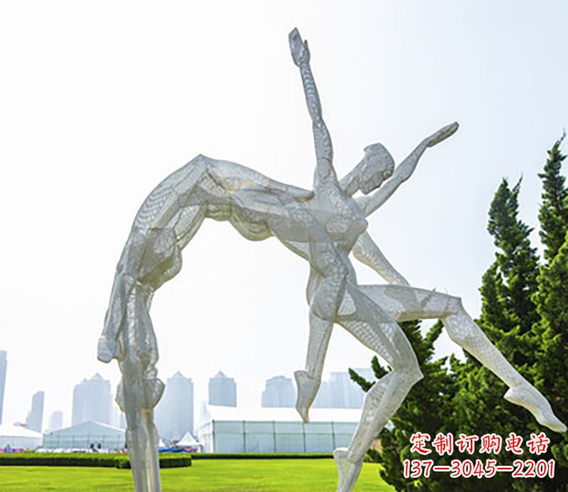 湖北体操运动员不锈钢雕塑
