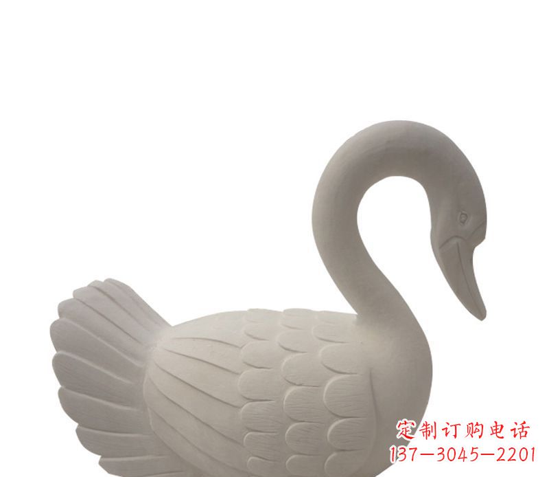 湖北天鹅俯身广场景观石雕