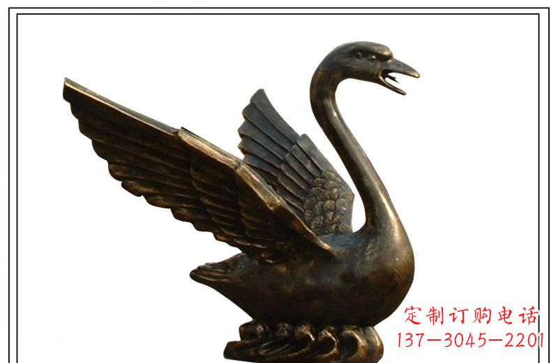 湖北天鹅喷泉铜雕