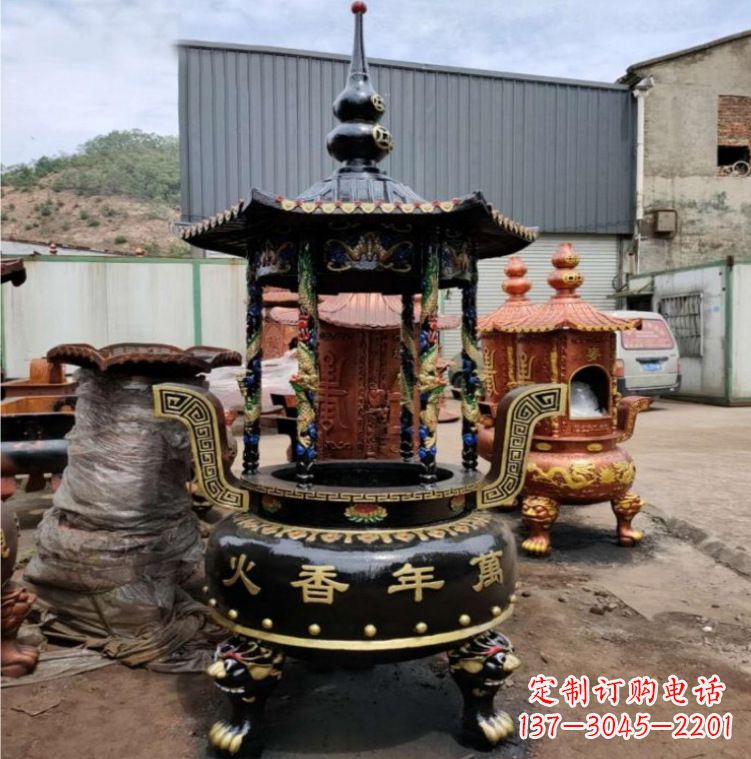 湖北铁香炉铜雕