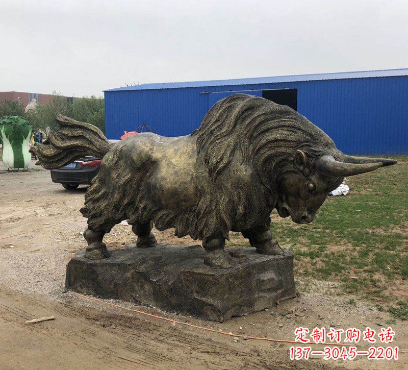 湖北铜雕奔牛雕塑