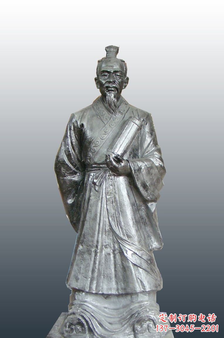 湖北铜雕扁鹊古代名医雕塑