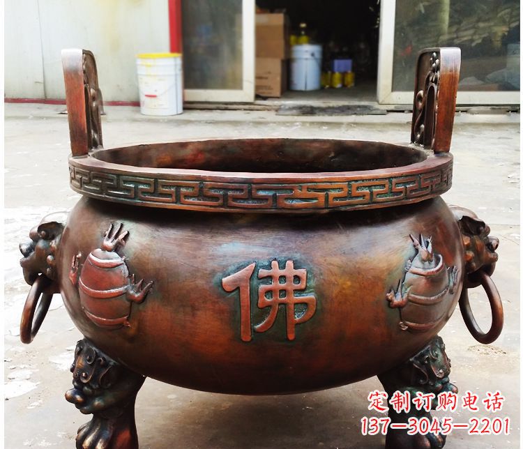 湖北铜雕祠堂景观香炉