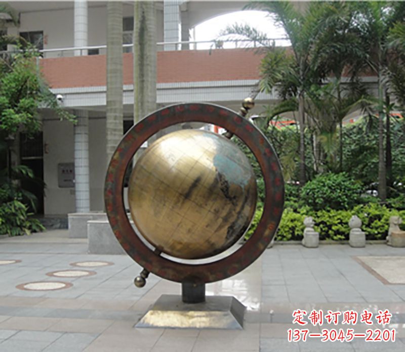 湖北铜雕地球仪