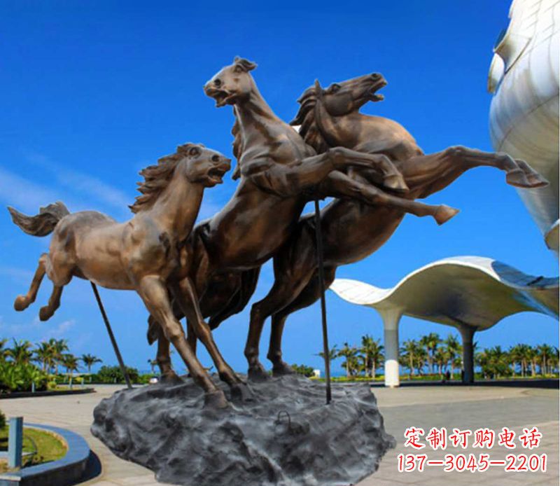 湖北铜雕飞马广场动物雕塑