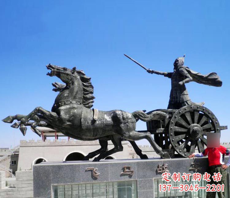 湖北铜雕飞马战车