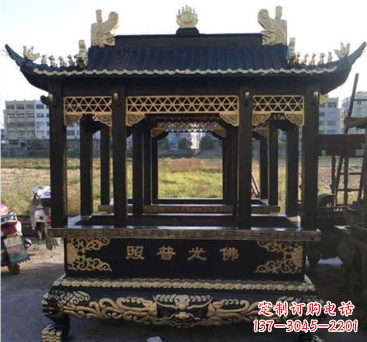 湖北铜雕佛光普照香炉