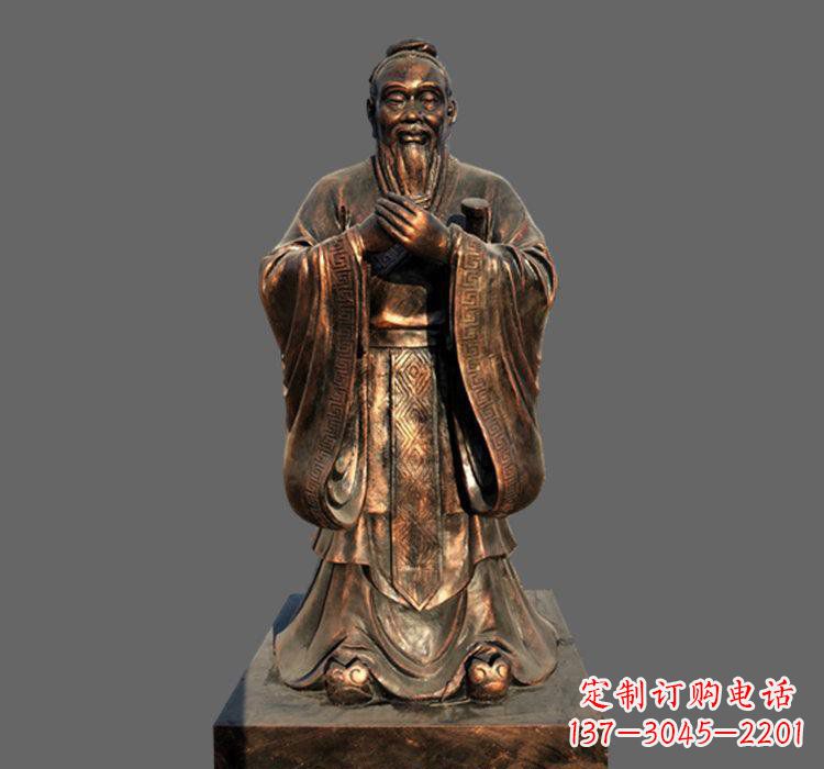湖北铜雕古代名人孔子