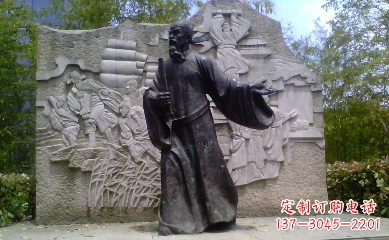 湖北铜雕古代名人雕塑