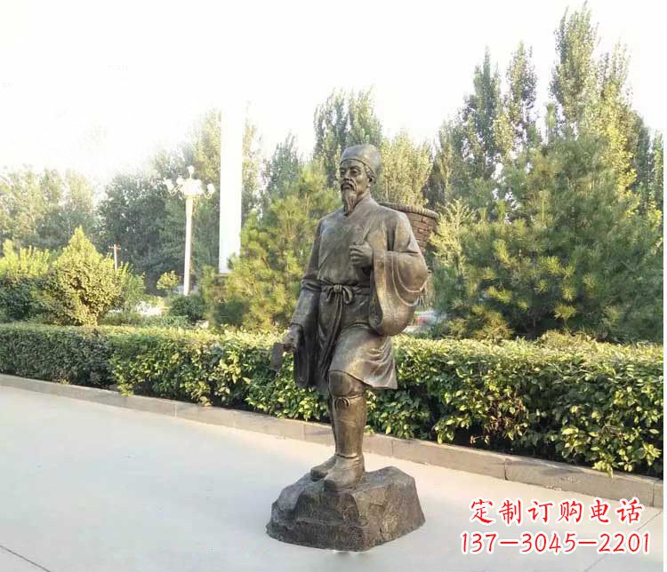 湖北铜雕古代名医李时珍雕塑
