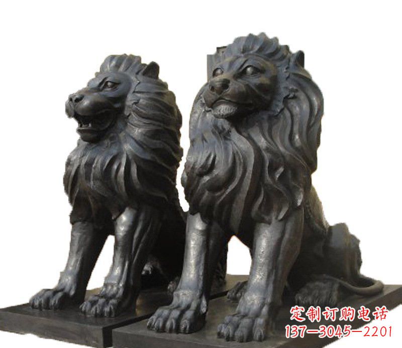 湖北铜雕古代神兽狮子雕塑