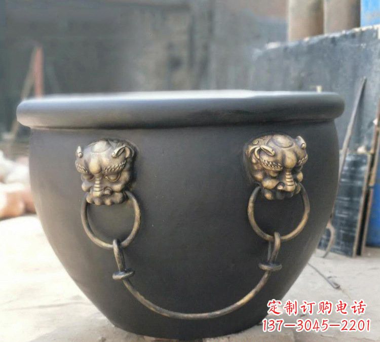 湖北铜雕故宫水缸