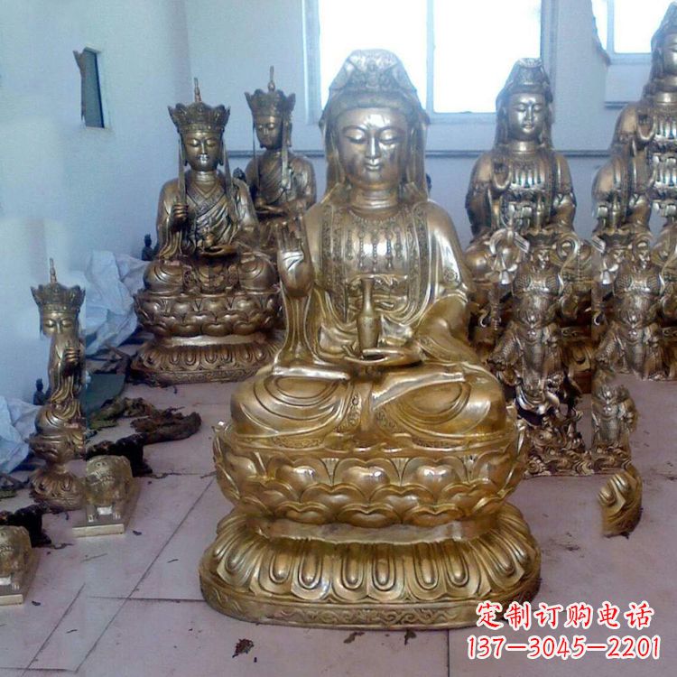 湖北铜雕观音雕塑