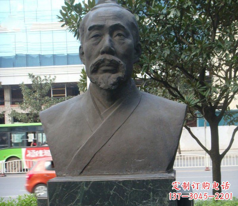 湖北铜雕管仲名人雕塑肖像