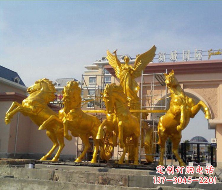湖北铜雕广场阿波罗战马雕塑