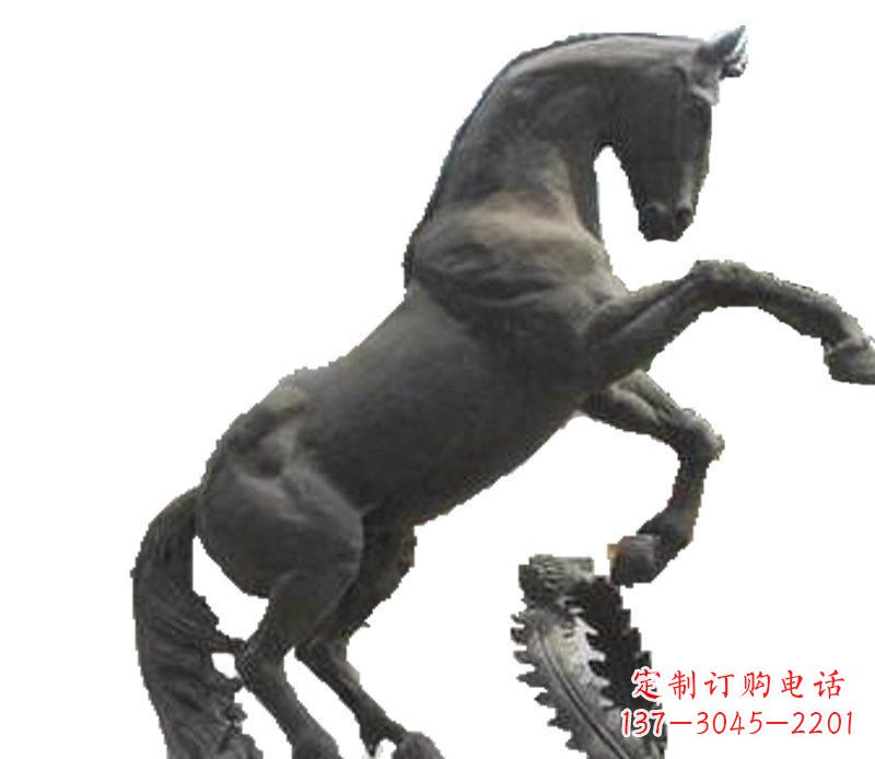 湖北铜雕广场街道景观摆件动物马雕塑