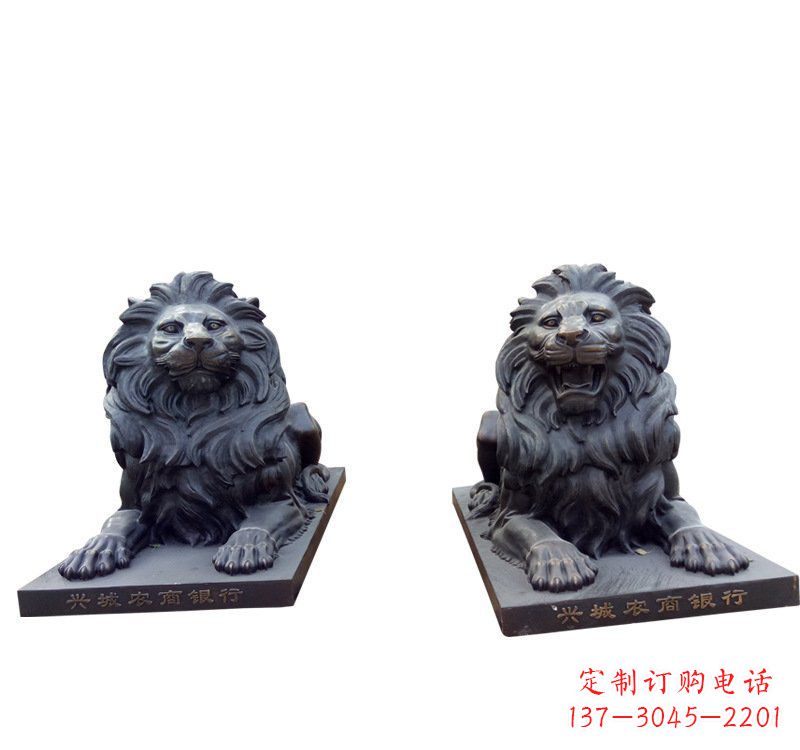 湖北铜雕汇丰狮子 (2)