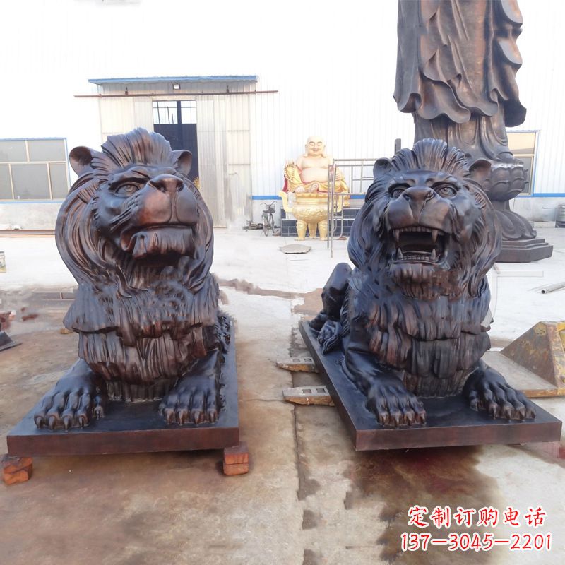 湖北铜雕汇丰狮子雕塑