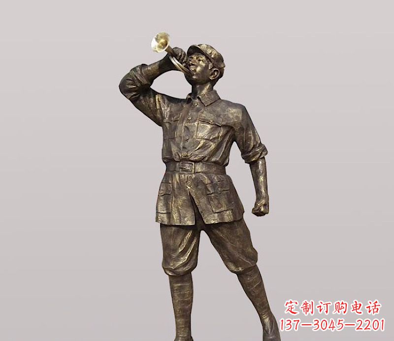 湖北铜雕解放军战士
