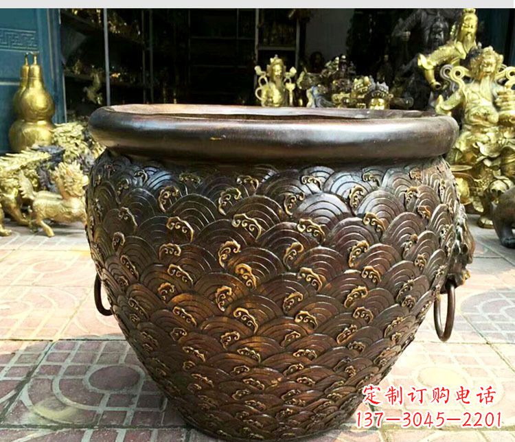 湖北铜雕景观花盆