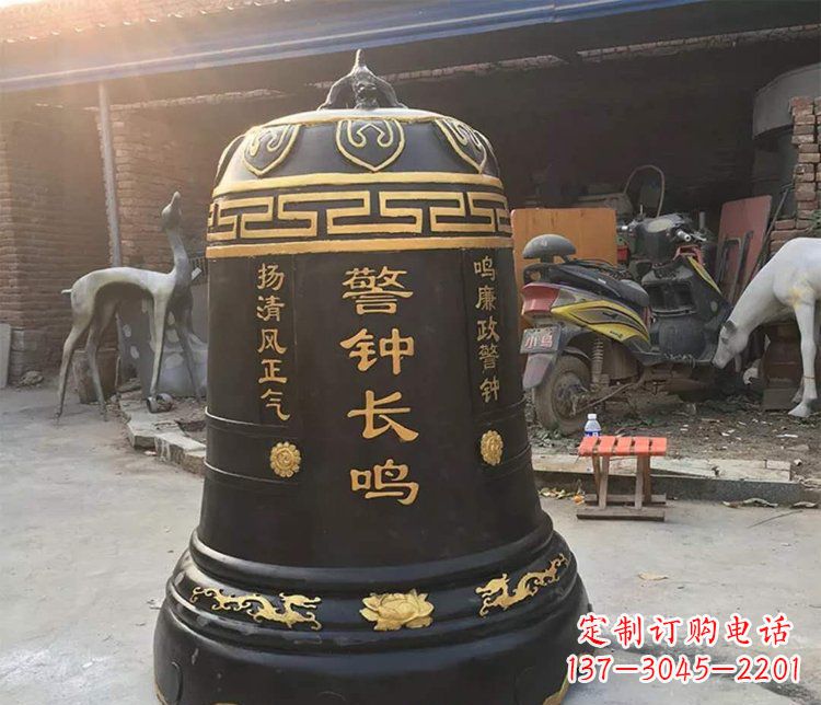 湖北铜雕警钟长鸣寺庙雕塑