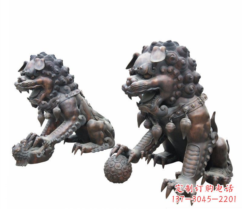 湖北铜雕酒店镇宅招财麒麟雕塑