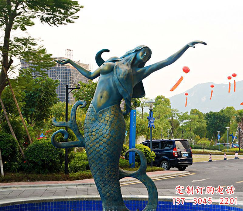 湖北铜雕美人鱼