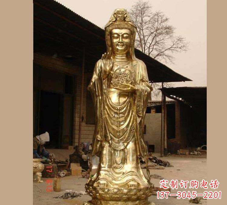 湖北铜雕南海观音