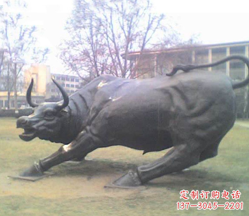 湖北铜雕牛广场动物景观摆件 (2)
