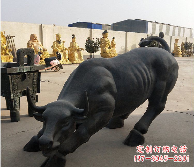 湖北铜雕牛广场动物景观摆件 (6)