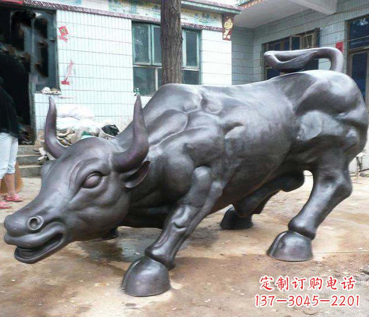 湖北铜雕牛广场动物景观摆件 (3)