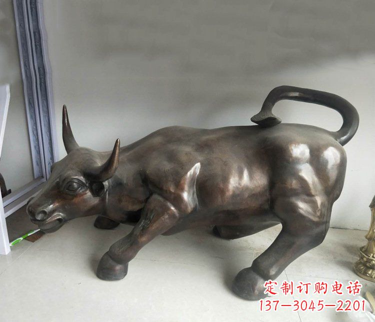 湖北铜雕牛广场动物景观摆件