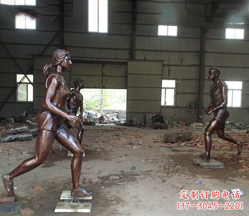 湖北铜雕跑步女生