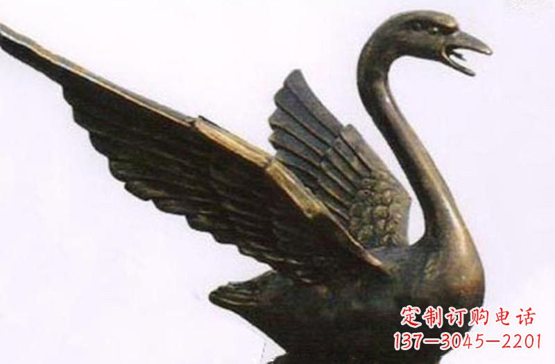 湖北铜雕喷水天鹅公园动物雕塑