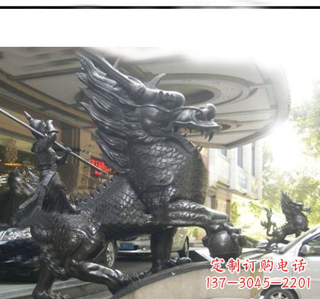 湖北铜雕麒麟公司门口神兽雕塑
