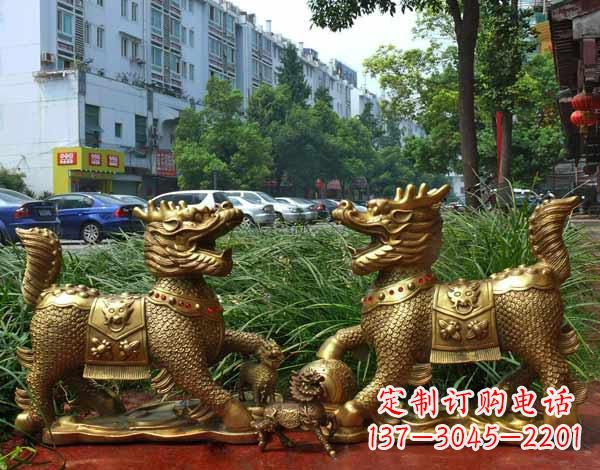 湖北铜雕麒麟神兽