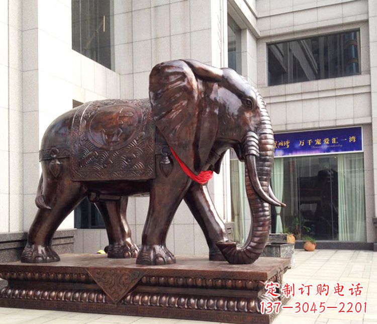 湖北铜雕企业招财大象