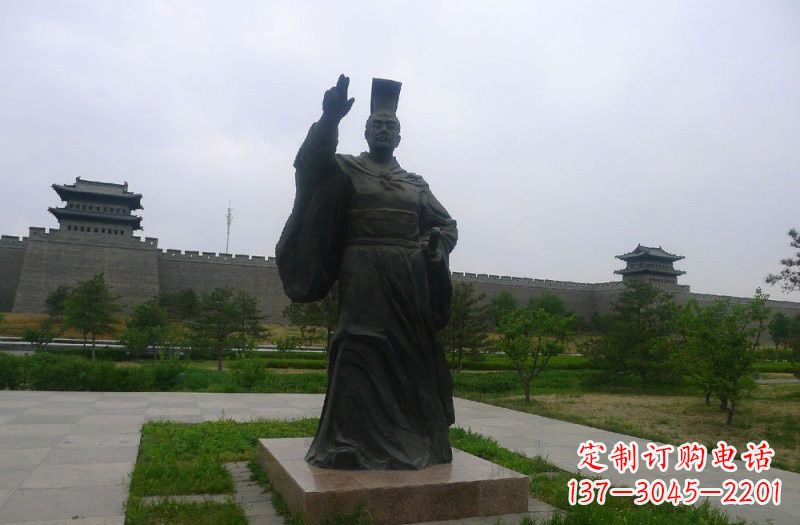湖北铜雕秦始皇古代名人雕塑
