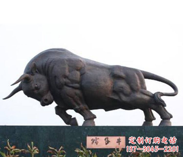 湖北铜雕孺子牛动物雕塑