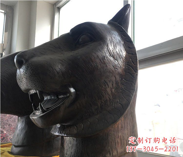湖北铜雕生肖动物头像雕塑摆件