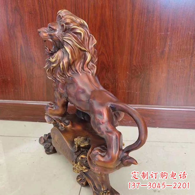 湖北铜雕狮子动物雕塑摆件