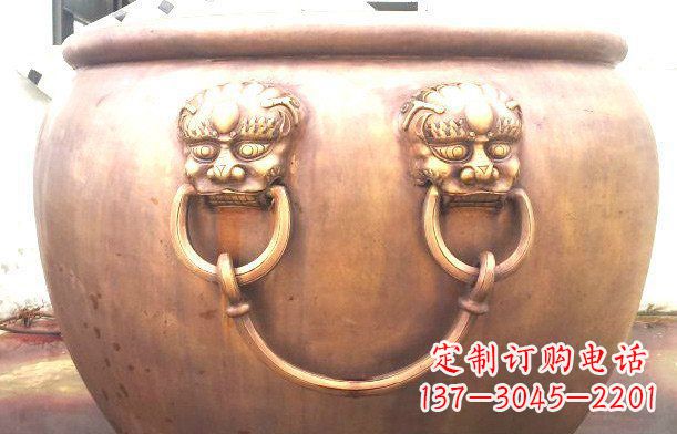 湖北铜雕水缸寺庙景观雕塑_1