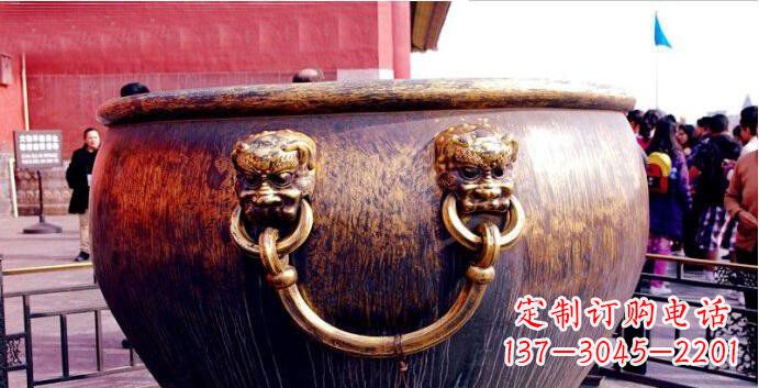 湖北铜雕水缸寺庙景观雕塑
